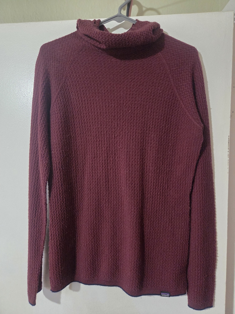 Patagonia Maroon Cowl Neck Sweater